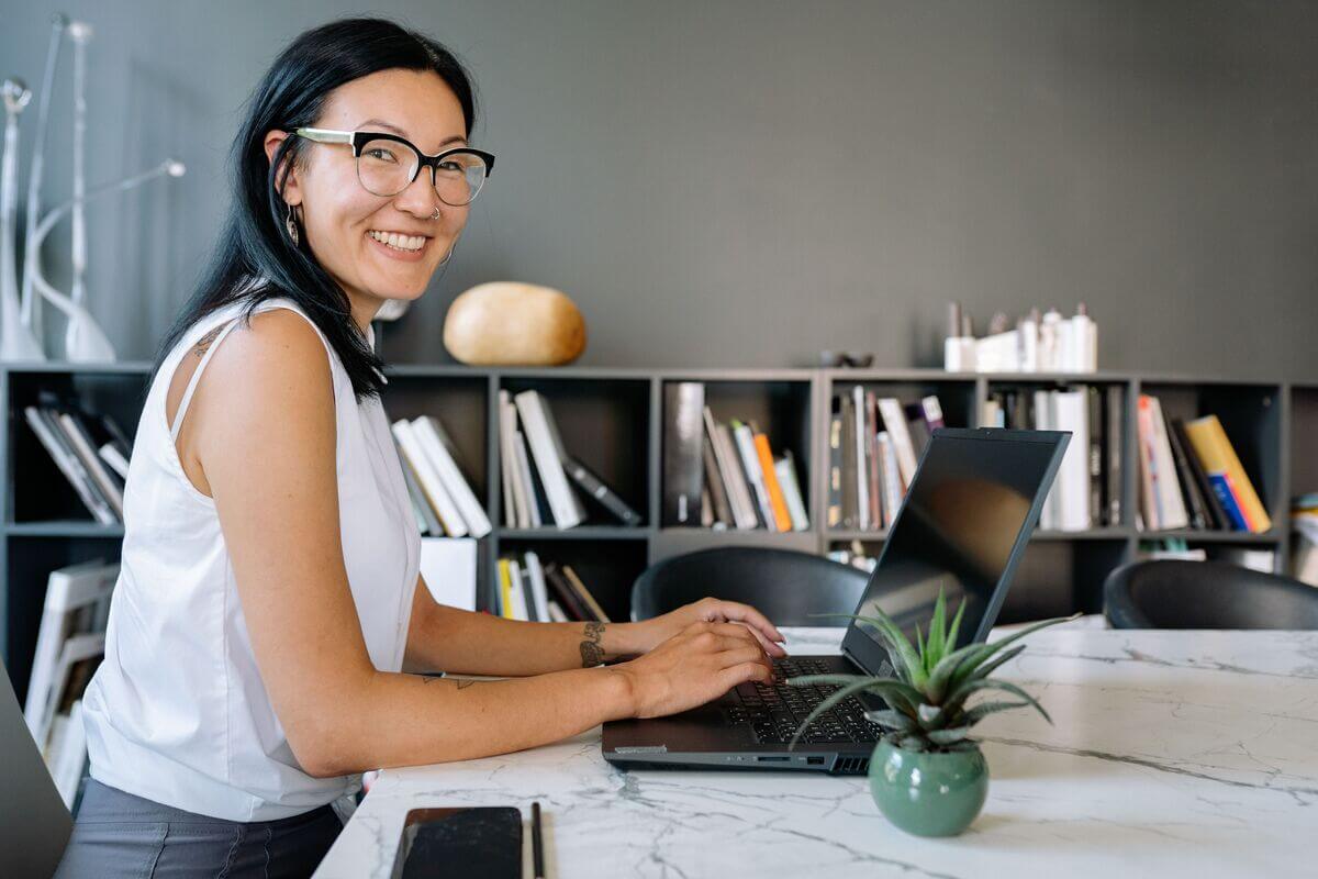 Young woman connecting with her peers after returning to study